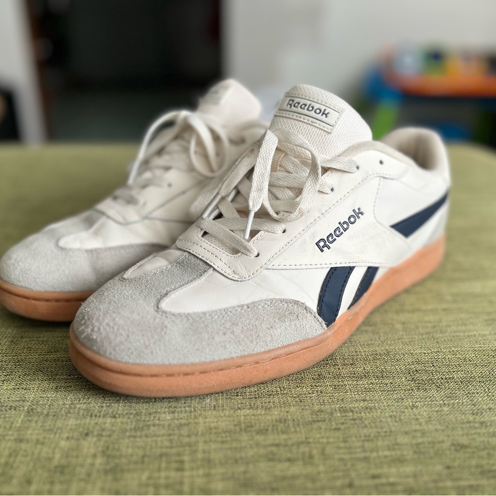 Mens Reebok Forte Lounger Leather and Suede Sneakers - 11